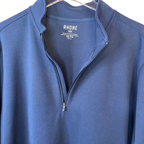 RHÔNE Commuter 1/4 Zip Sweater Navy Blue Men’s 
Size XXL - Picture 8 of 11